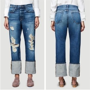 Frame Le Oversized Cuff In Tamarack Jeans Size 27